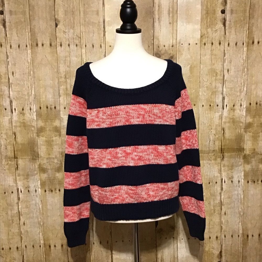 American Eagle Outfitters Striped Chunky Sweater XL